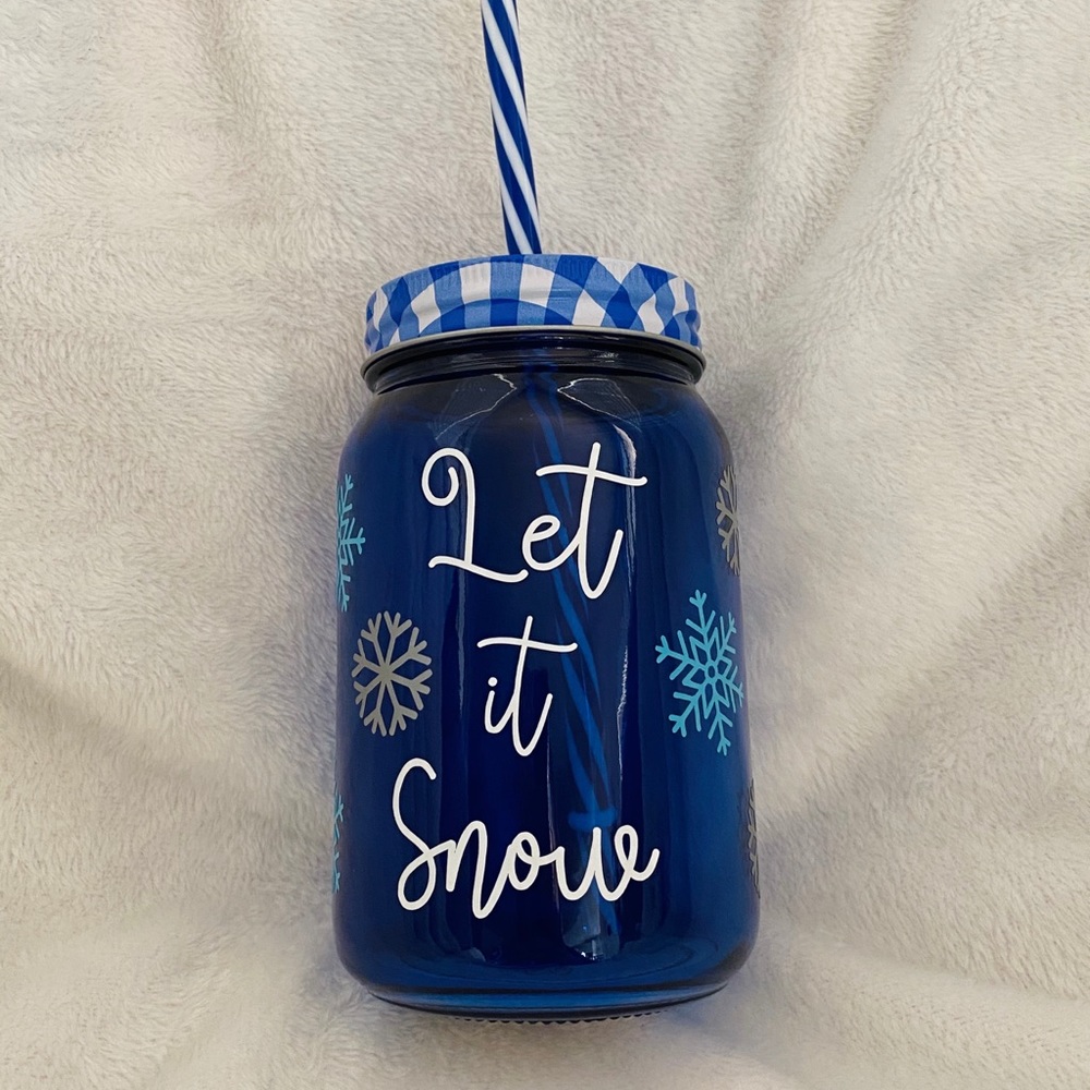 Glass Mason Jar Tumbler